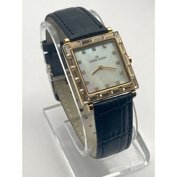 Anne Klein Mother of Pearl Dial Womens Watch 26mm New Battery New Leather Band - Picture 2 of 12